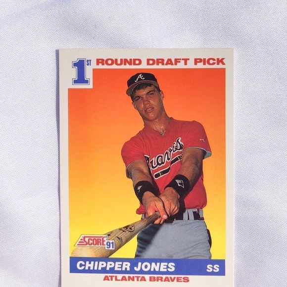 1991 Score Chipper Jones “1st Round Draft Pick” Card - Picture 6 of 9